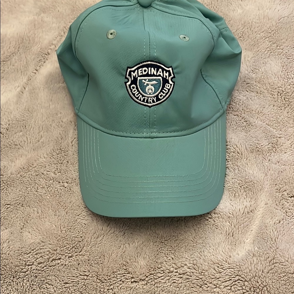 Ahead Preformace Teal and Black Cap w Medinah logo